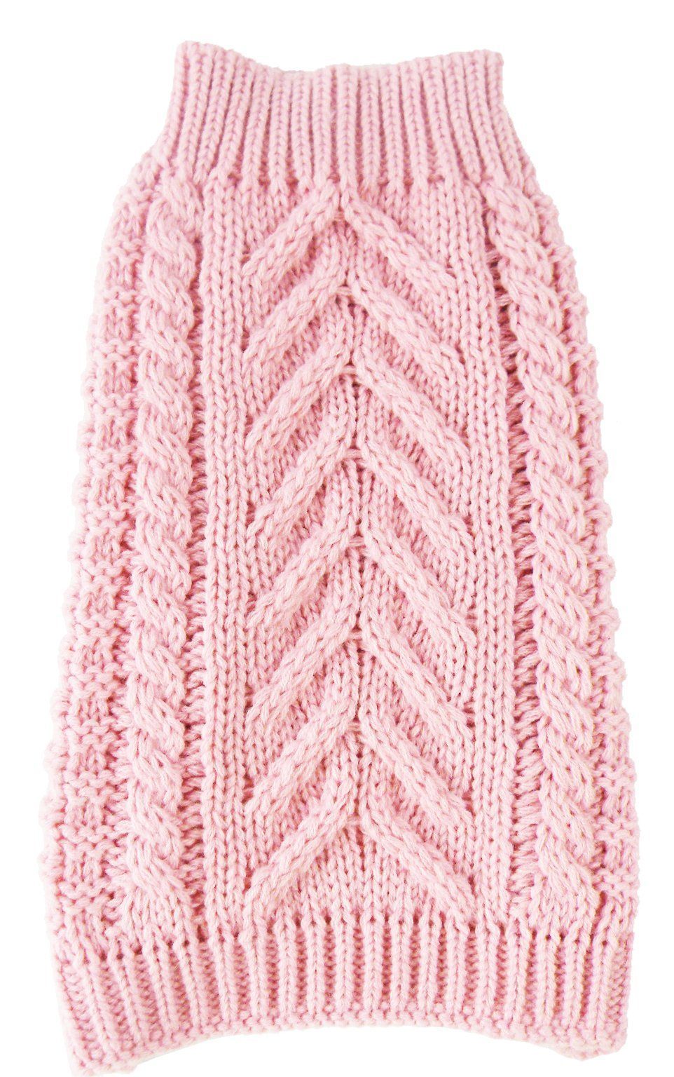 Swivel-Swirl Heavy Cable Knitted Fashion Designer Dog Sweater