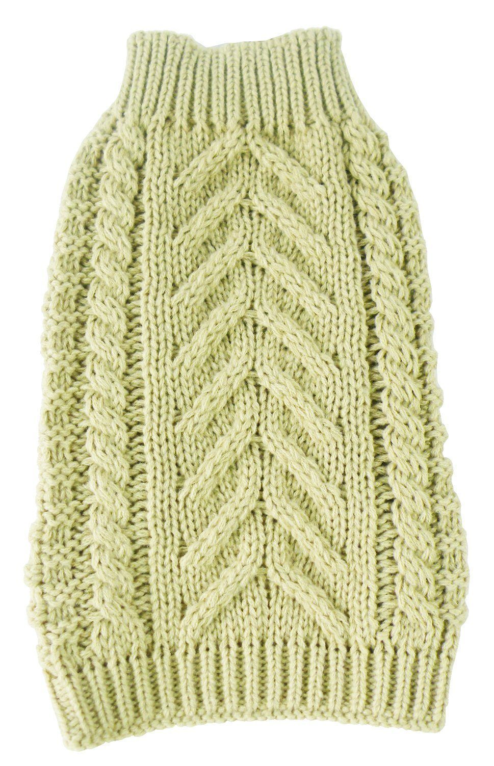 Swivel-Swirl Heavy Cable Knitted Fashion Designer Dog Sweater