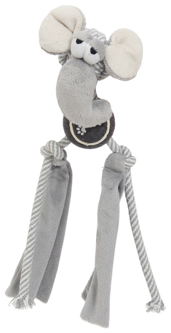 Tennis Pawl Rope Squeaker and Crinkle Tennis Dog Toy