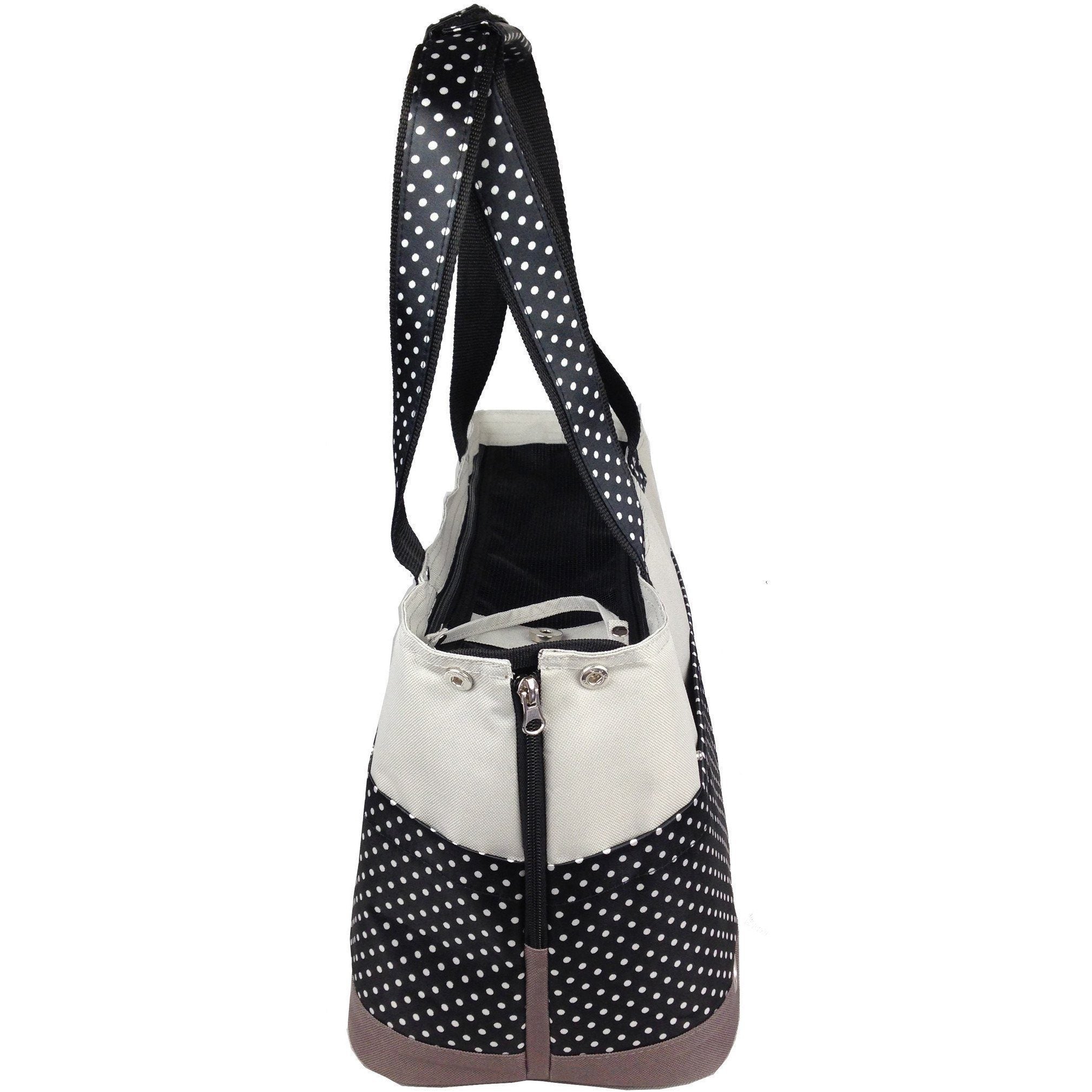 Tote N Boater Trendy Spotted Designer Fashion Travel Pet Dog Carrier
