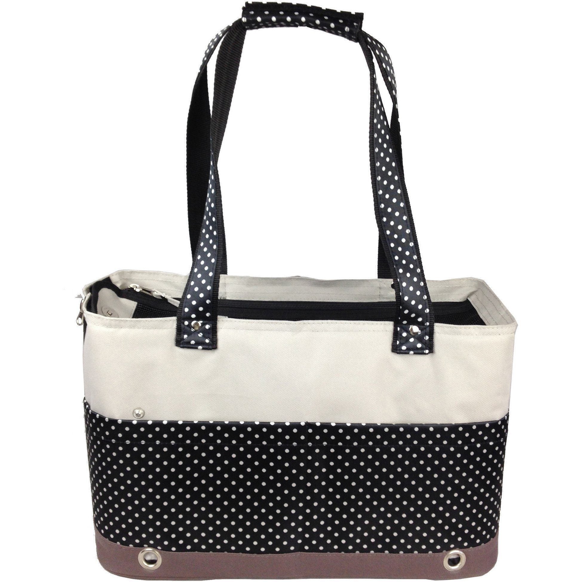Tote N Boater Trendy Spotted Designer Fashion Travel Pet Dog Carrier