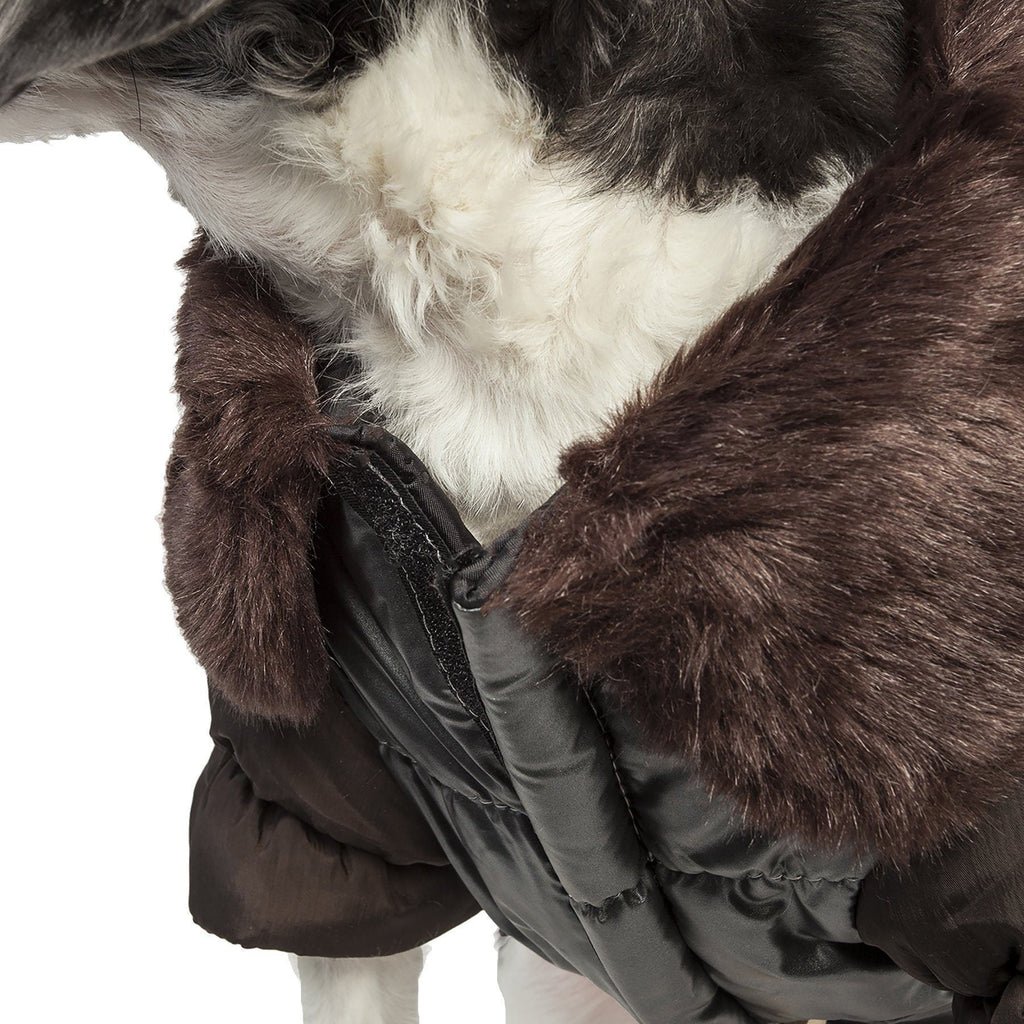 Track-Collared Metallic Ultra Fur 3M Insulated Dog Jacket