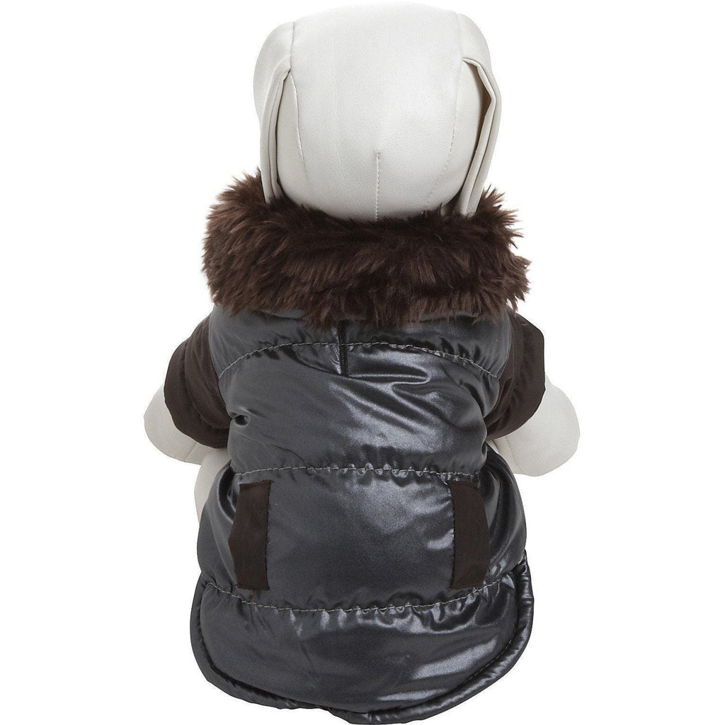 Track-Collared Metallic Ultra Fur 3M Insulated Dog Jacket