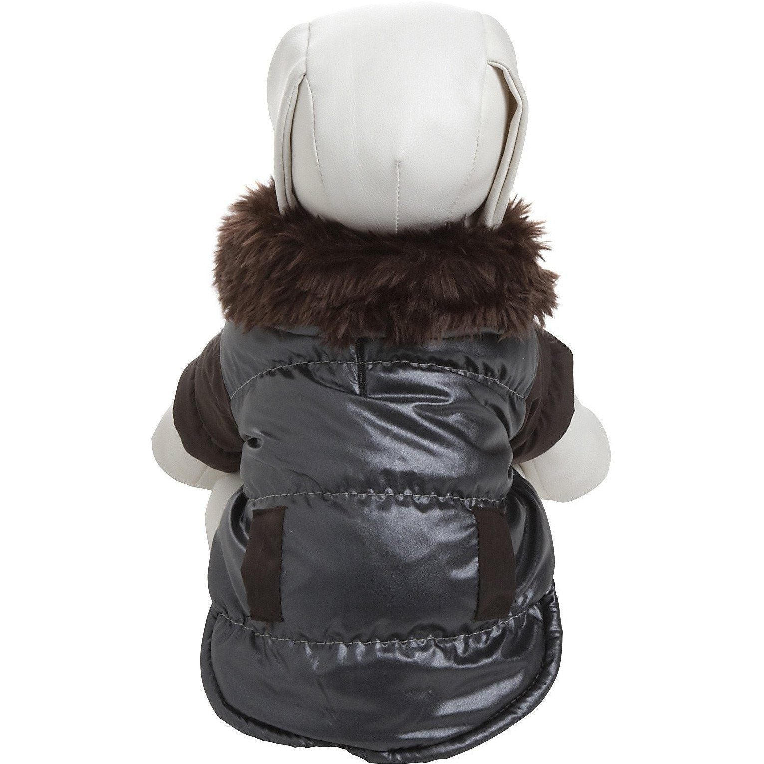 Track-Collared Metallic Ultra Fur 3M Insulated Dog Jacket