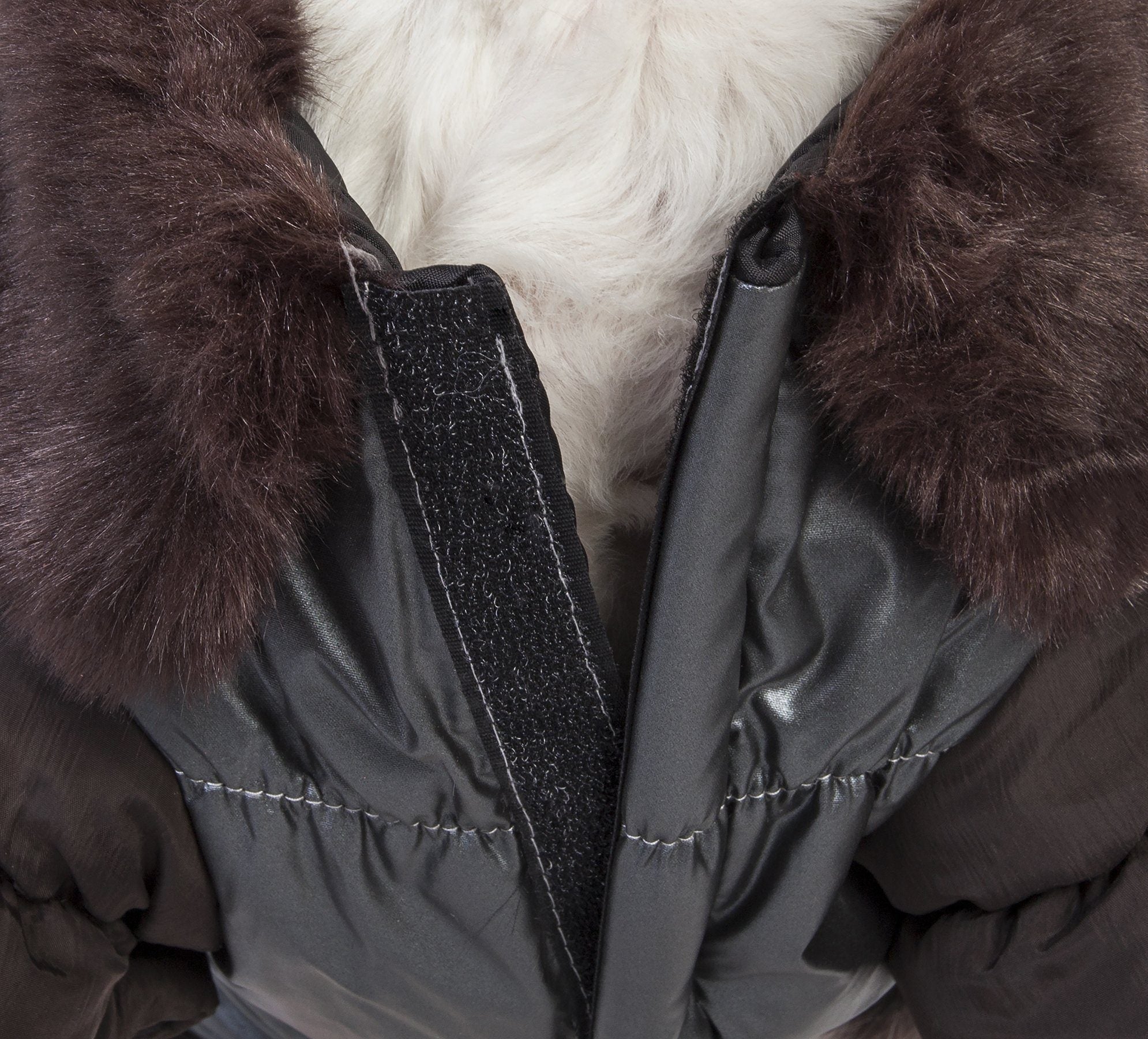 Track-Collared Metallic Ultra Fur 3M Insulated Dog Jacket