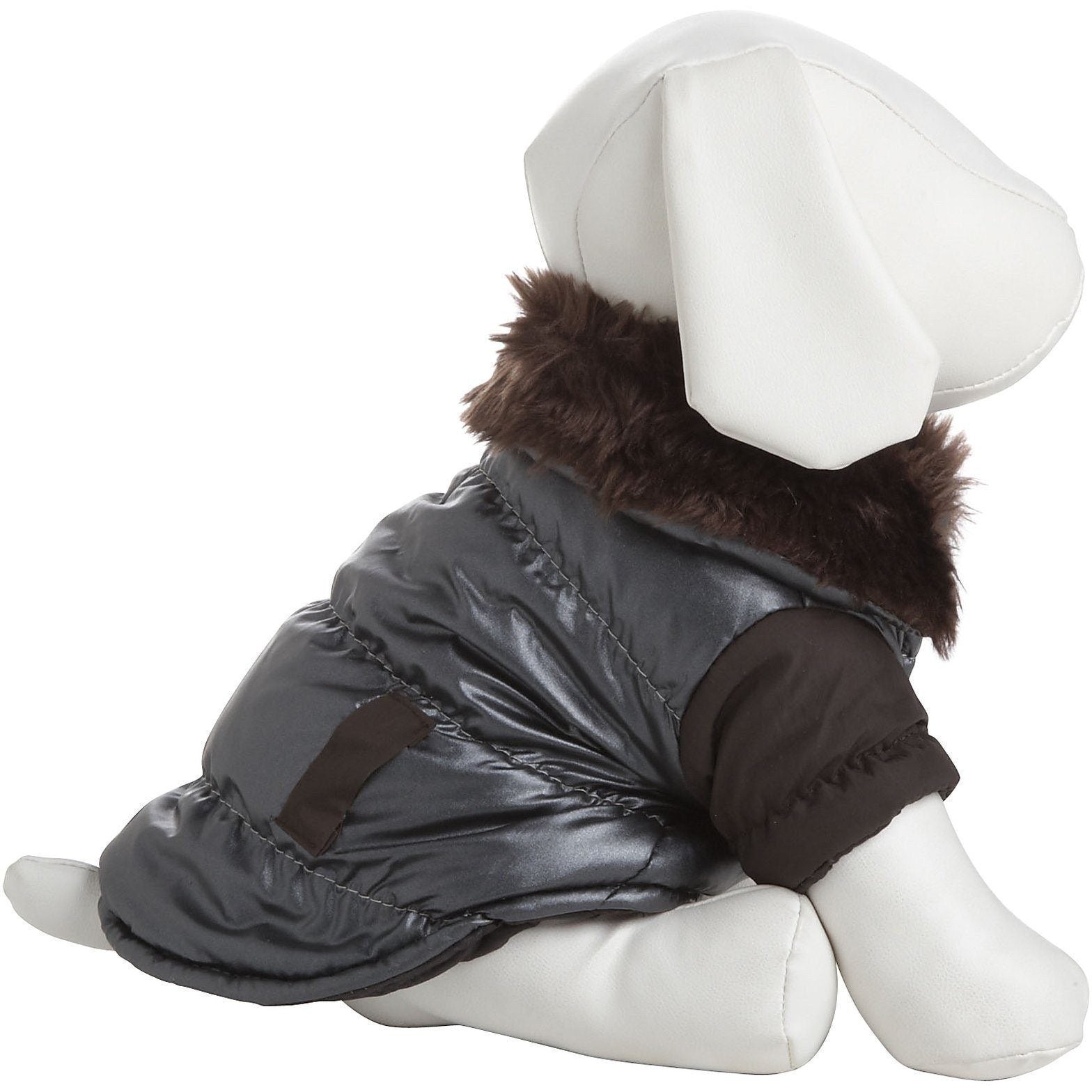Track-Collared Metallic Ultra Fur 3M Insulated Dog Jacket