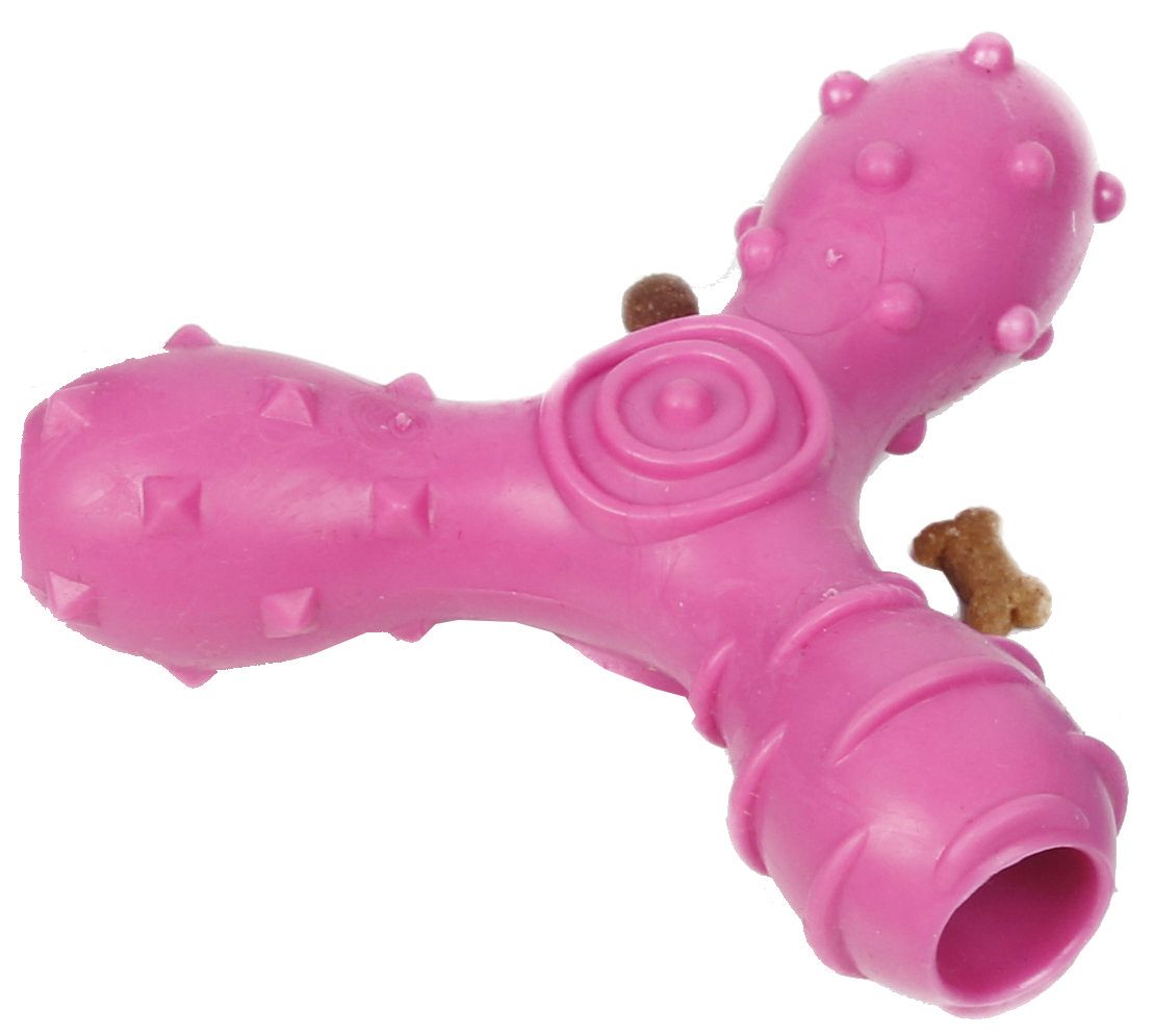 Tri-Chew Treat Dispensing and Chewing Interactive TPR Dog Toy