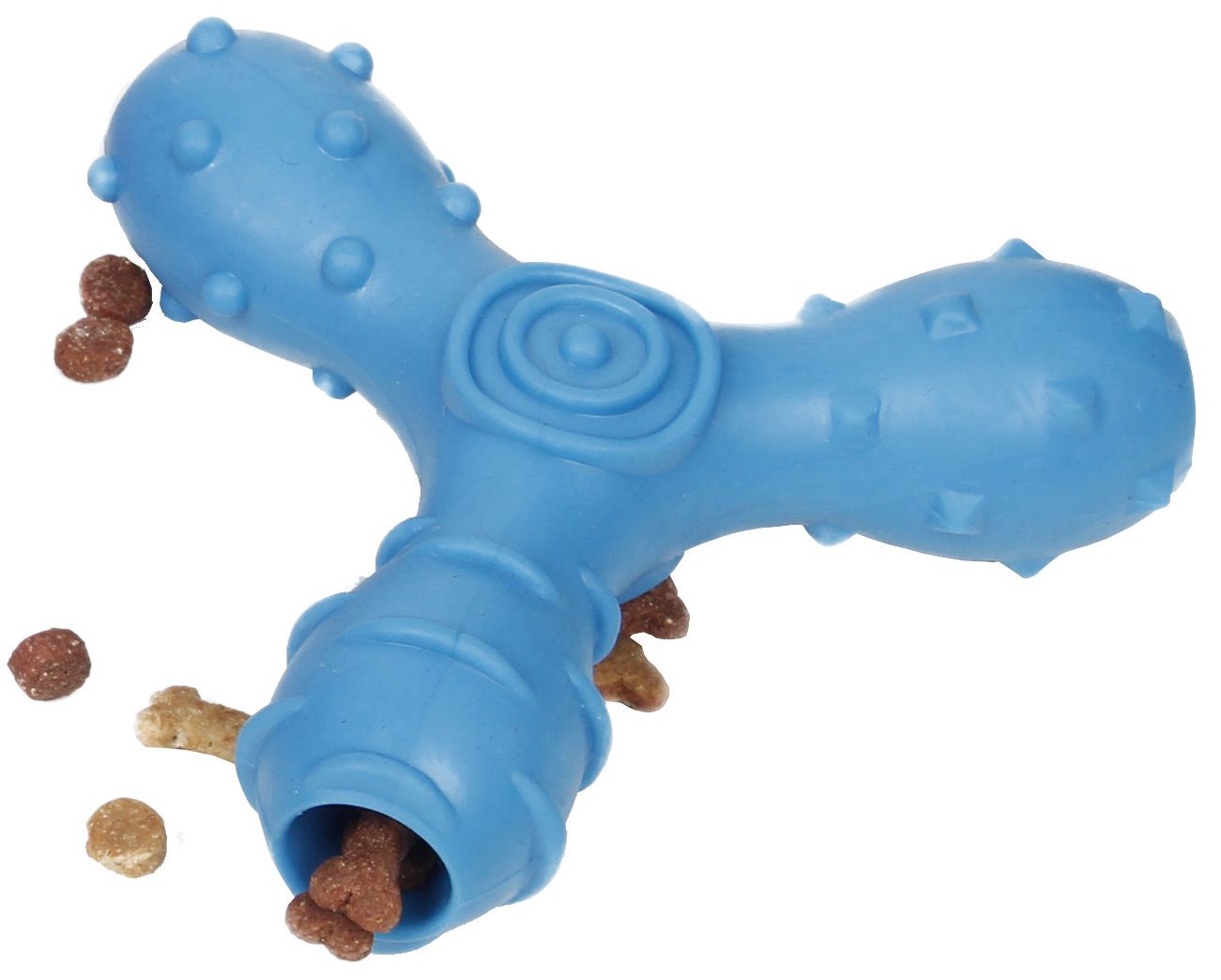 Tri-Chew Treat Dispensing and Chewing Interactive TPR Dog Toy