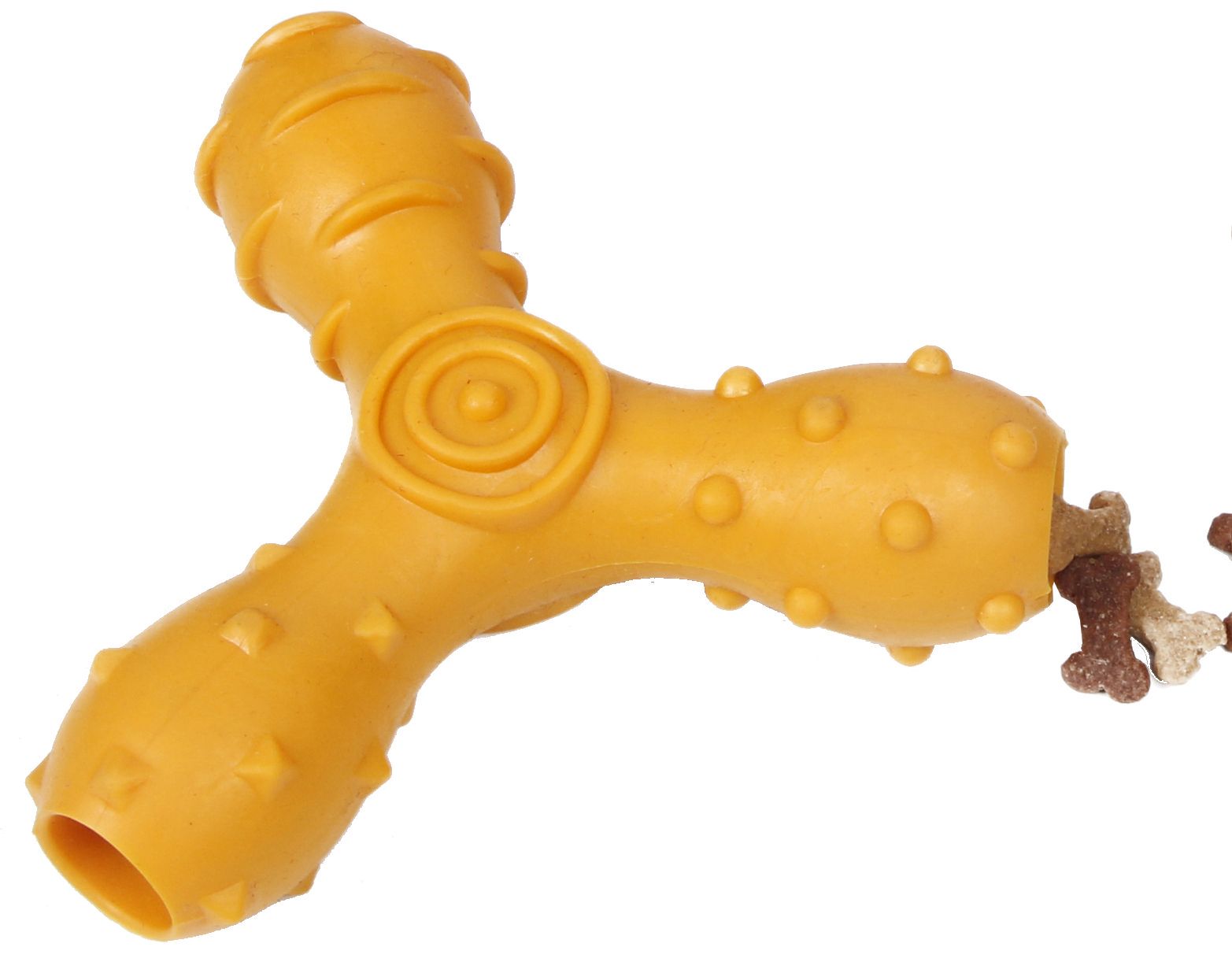 Tri-Chew Treat Dispensing and Chewing Interactive TPR Dog Toy