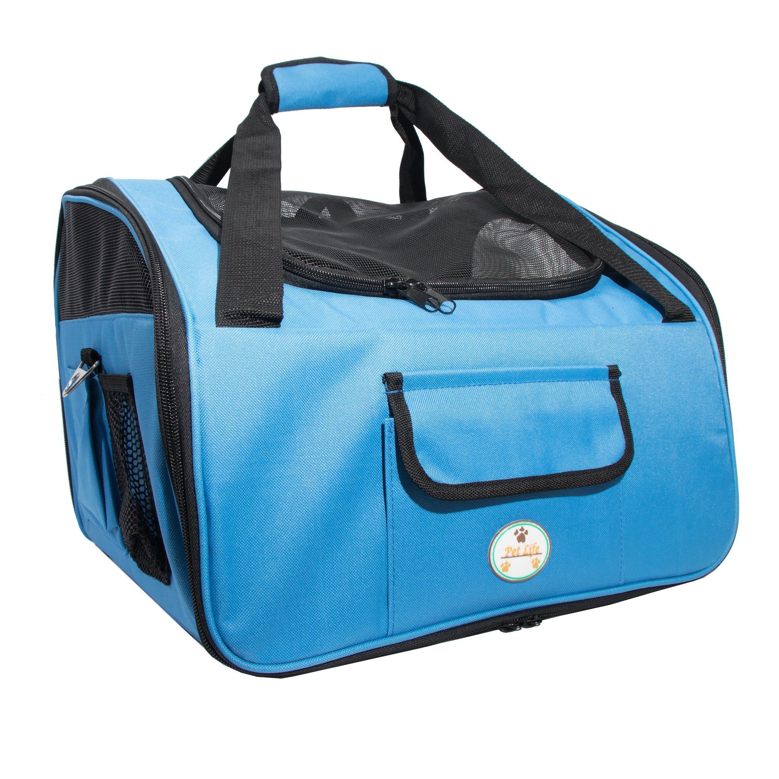 Ultra-Lock Collapsible Safety Travel Wire Folding Dog Car Seat Carrier