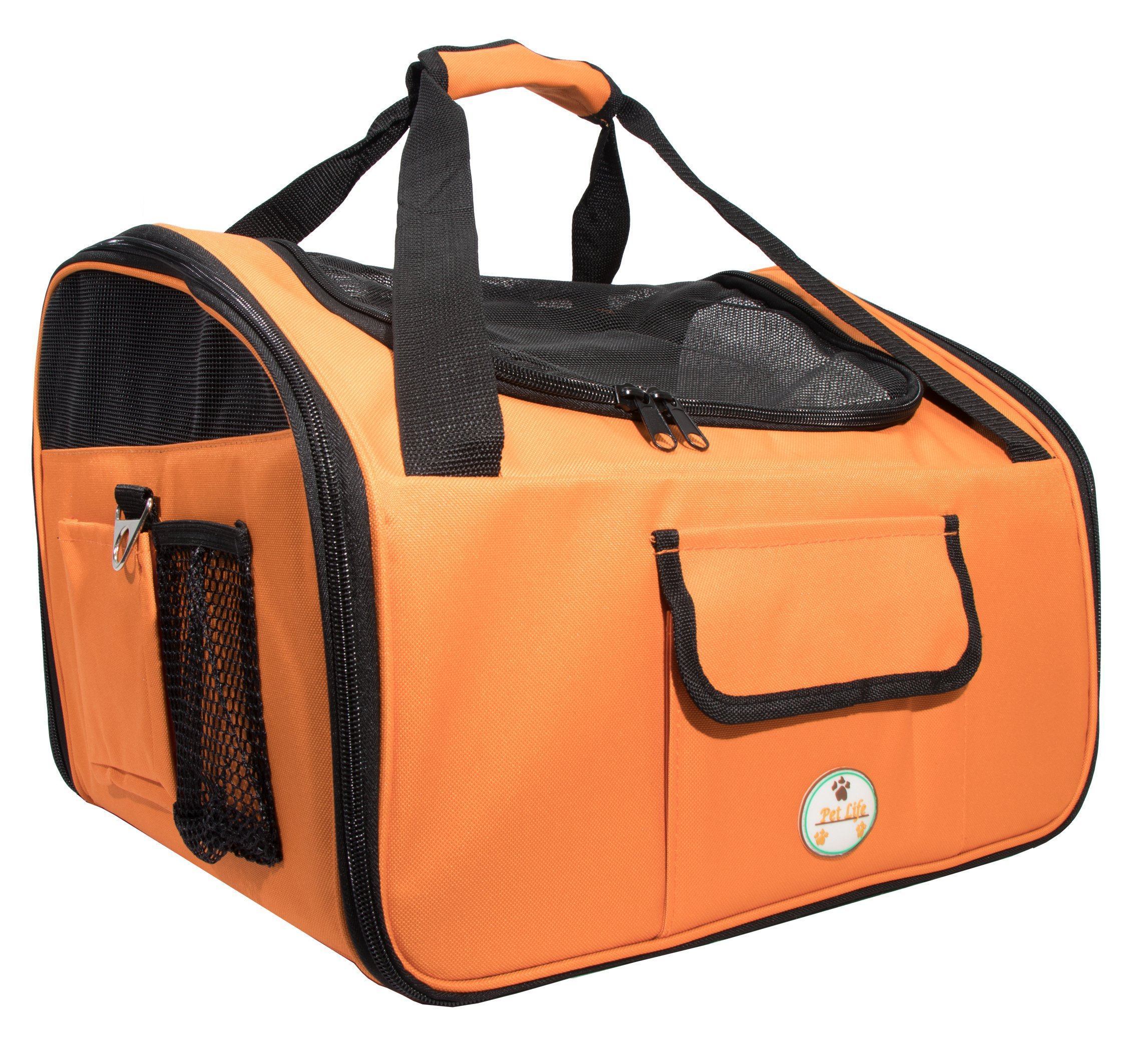 Ultra-Lock Collapsible Safety Travel Wire Folding Dog Car Seat Carrier