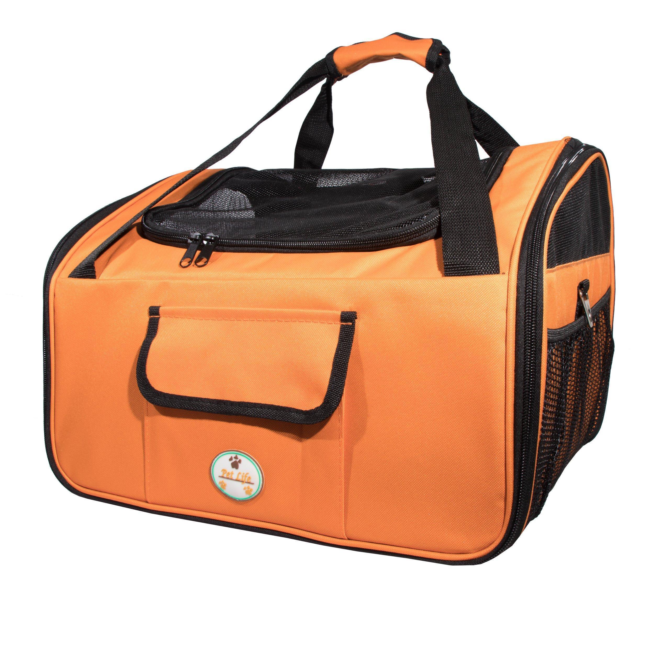 Ultra-Lock Collapsible Safety Travel Wire Folding Dog Car Seat Carrier