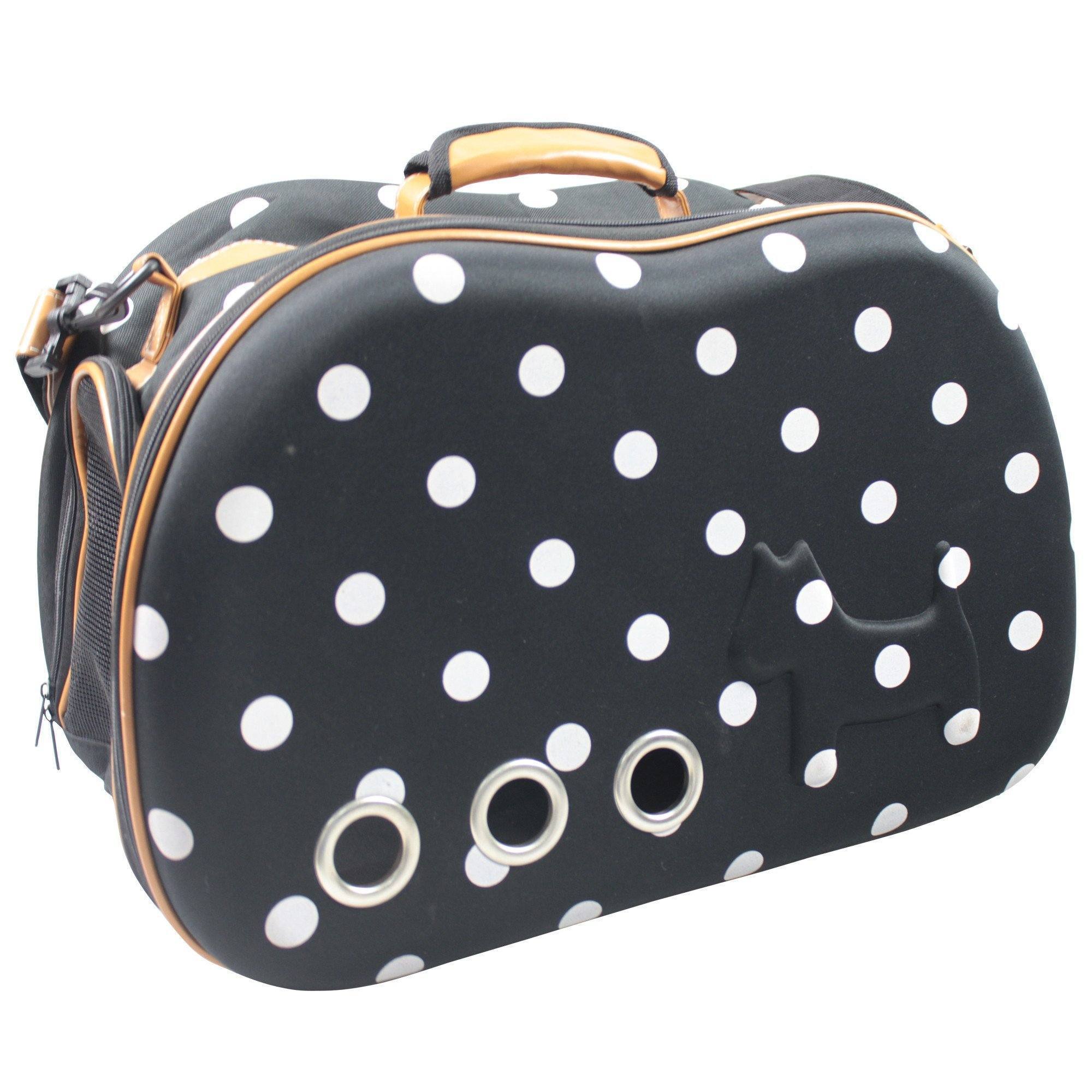 Venta-Shell Airline Approved Perforated Dotted Collapsible Military Grade Designer Dog Carrier