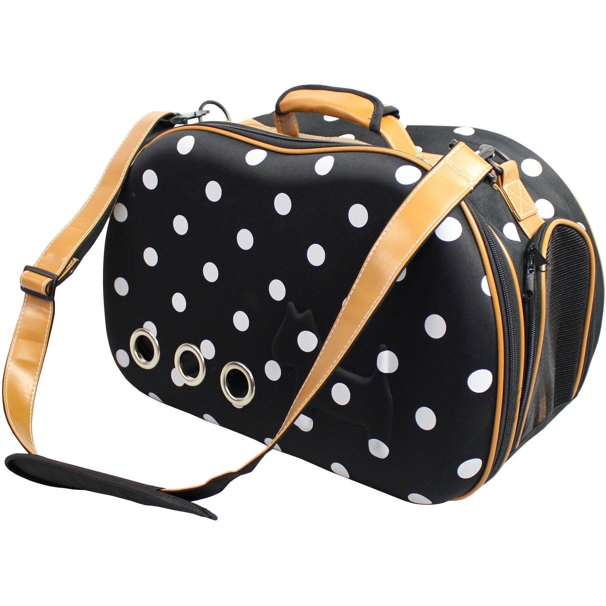 Venta-Shell Airline Approved Perforated Dotted Collapsible Military Grade Designer Dog Carrier