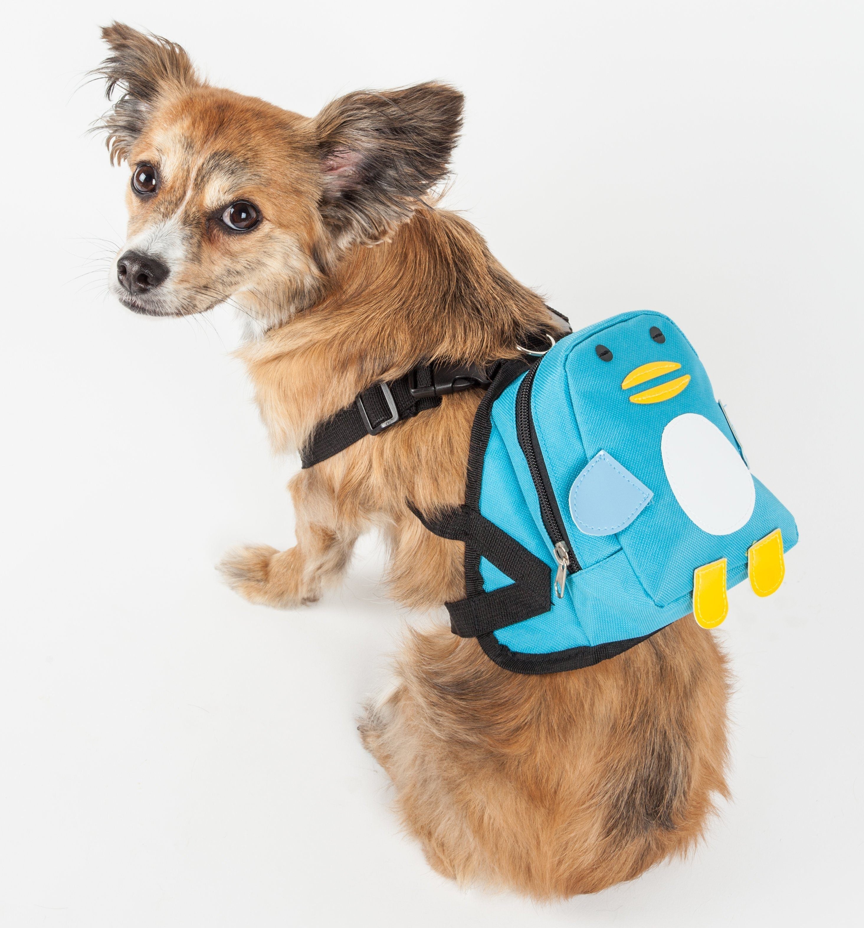 Waggler Hobbler Large-Pocketed Animated Fashion Dog Harness Backpack