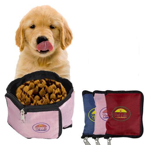 Wallet Folding Waterproof Zippered Folding Travel Cat and Dog Bowl