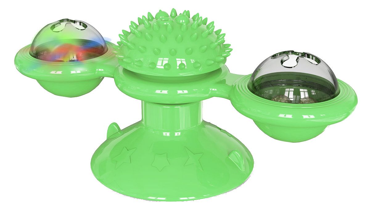 Windmill Rotating Suction Cup Spinning Cat Toy