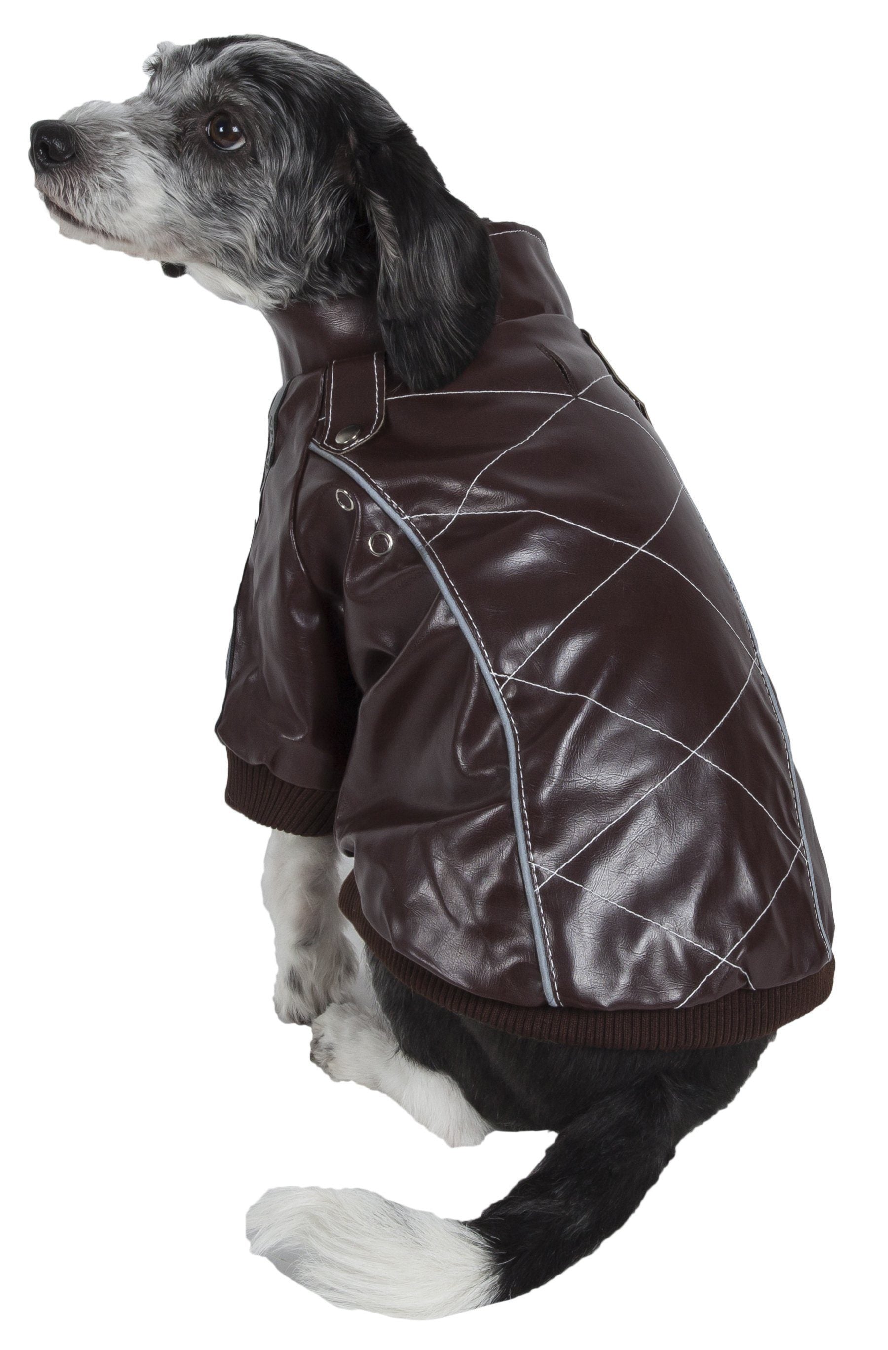Wuff-Rider Fashion Suede Stitched Dog Jacket