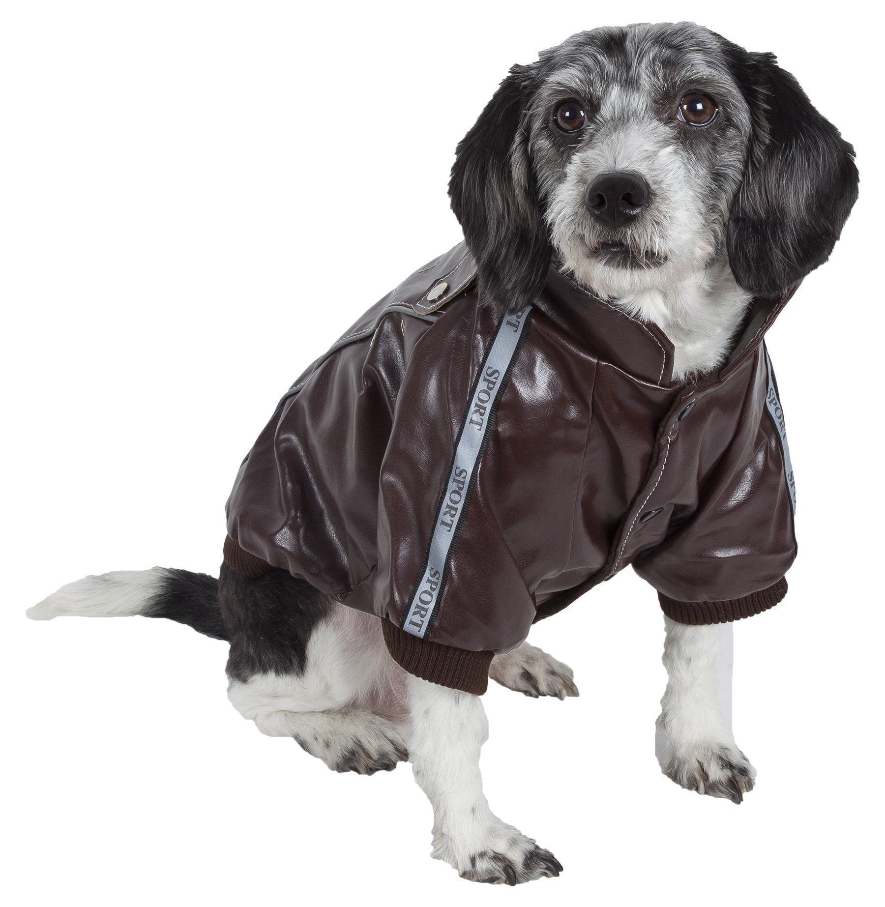 Wuff-Rider Fashion Suede Stitched Dog Jacket