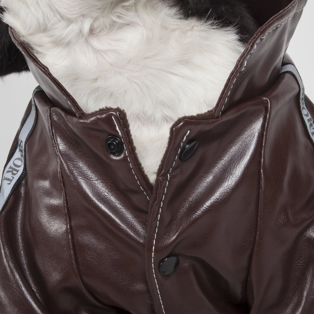 Wuff-Rider Fashion Suede Stitched Dog Jacket