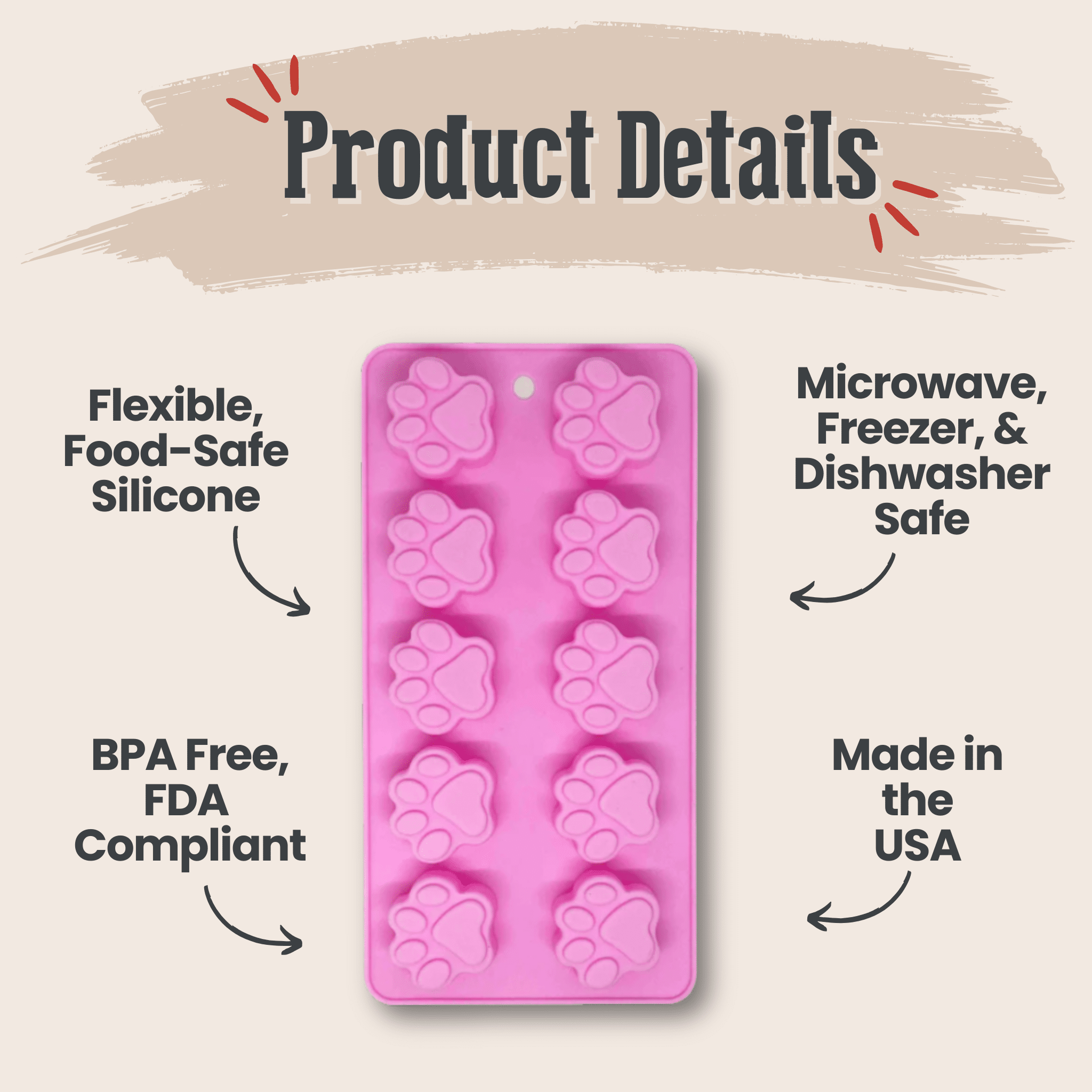 Farm to Pet Cat & Dog Treat Molds - Multiple Colors