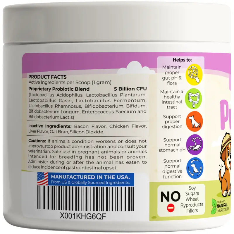 Probiotics for Dogs and Puppies – 90 Scoops