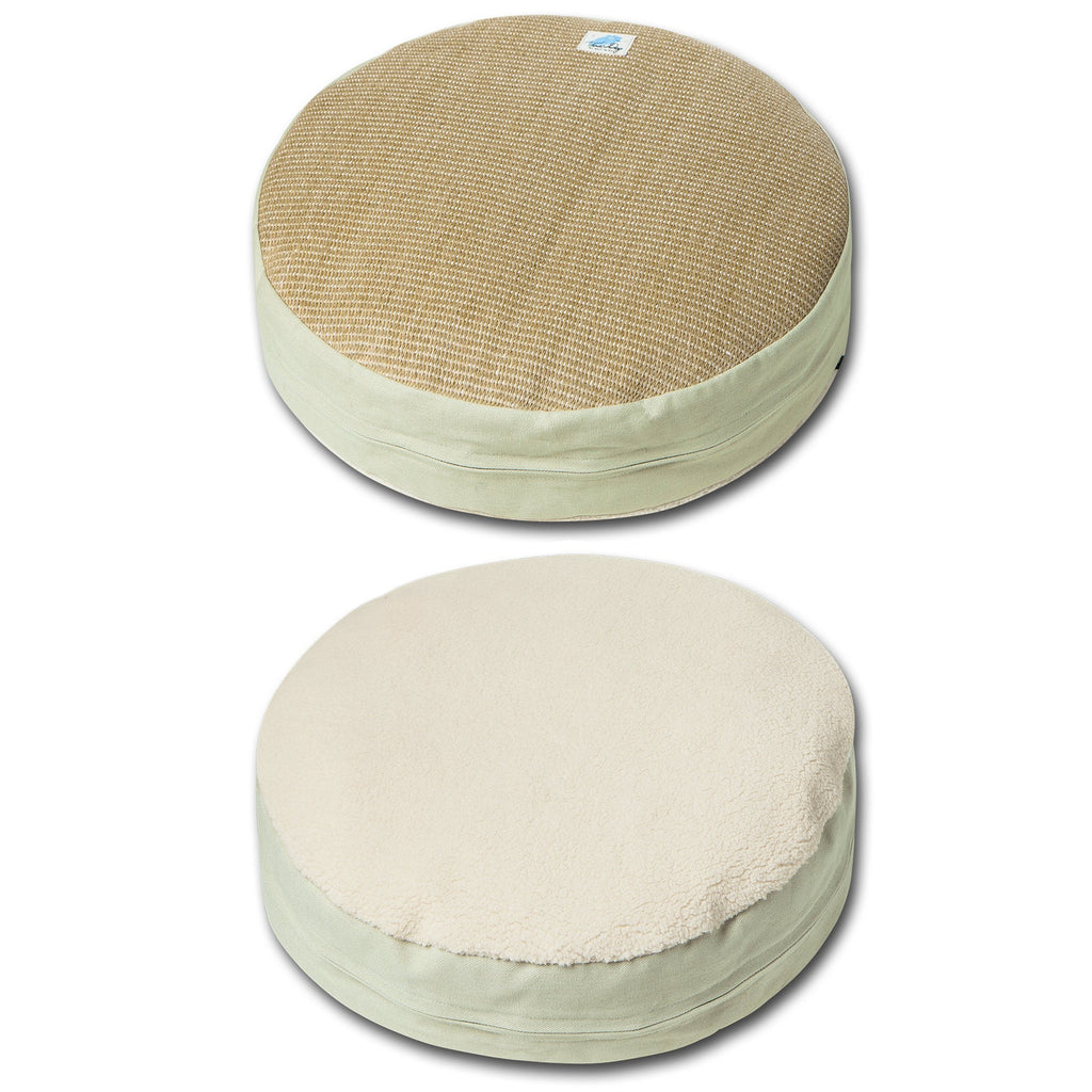 Claw-ver Nest Rounded Scratching Cat Bed with Teaser Toy