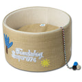 Claw-ver Nest Rounded Scratching Cat Bed with Teaser Toy