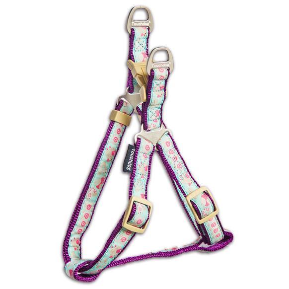 Avery Patterned Tough Stitched Dog Harness and Leash
