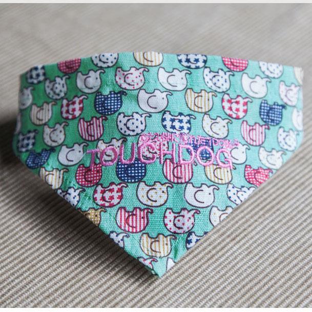 Elephant Patterned Hook-and-Loop Fashion Dog Bandana