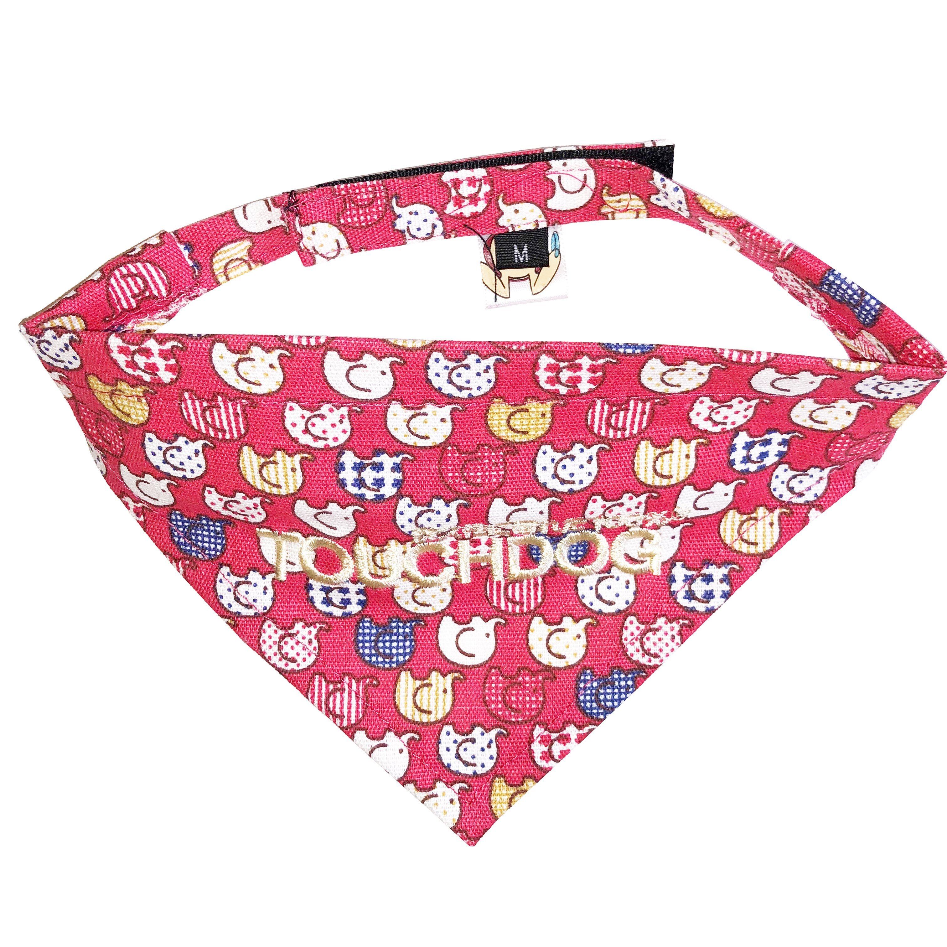 Elephant Patterned Hook-and-Loop Fashion Dog Bandana