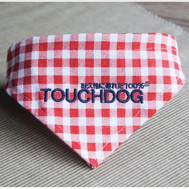 Plaid Patterned Hook-and-Loop Fashion Dog Bandana