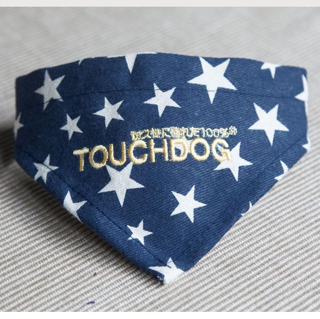 Star Patterned Hook-and-Loop Fashion Dog Bandana