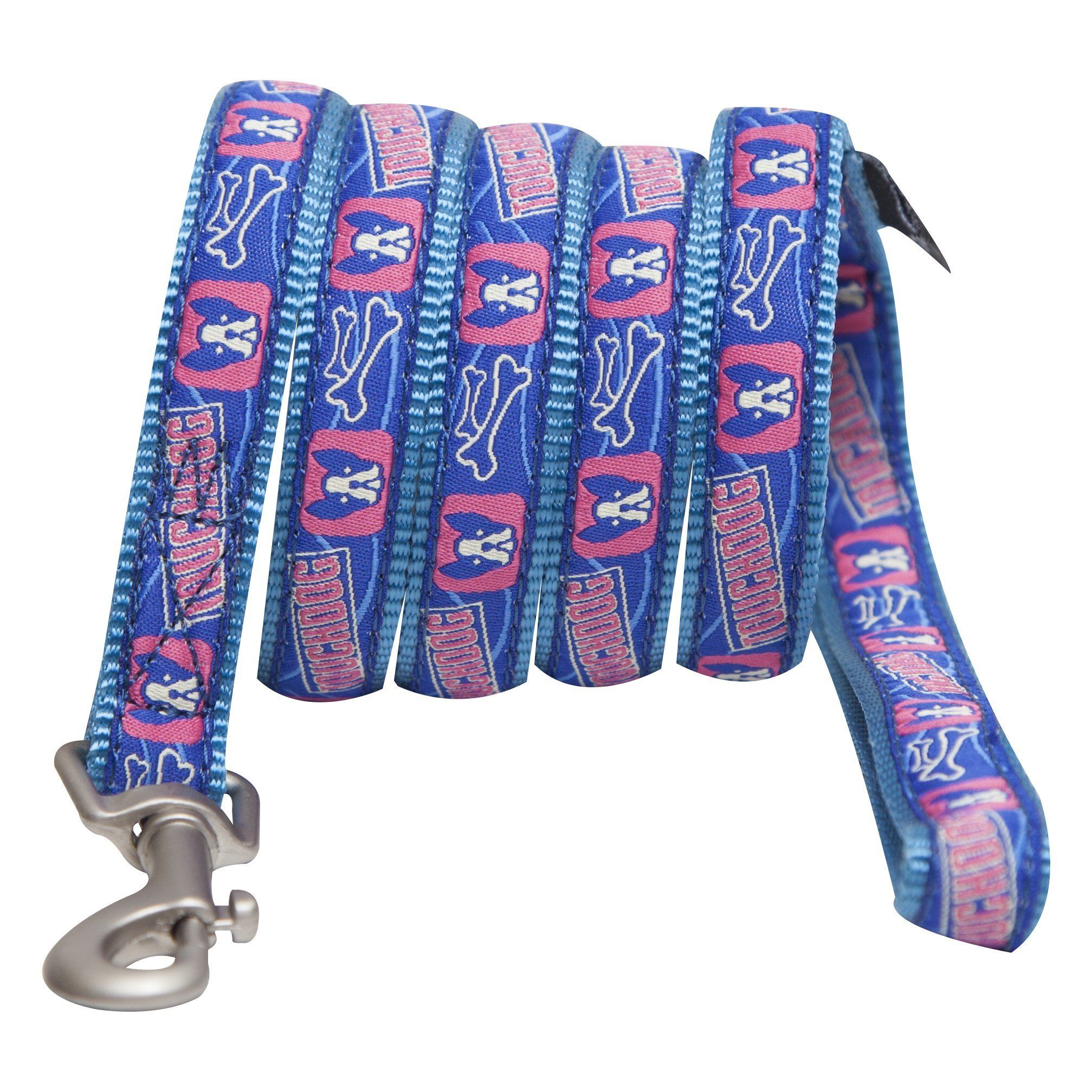 Bone Patterned Tough Stitched Dog Harness and Leash