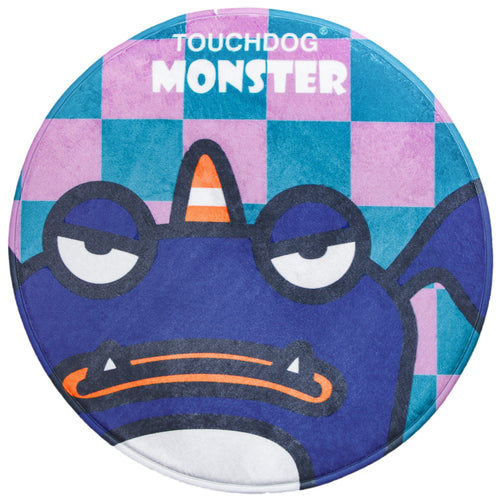 Cartoon Crabby Tooth Monster Dog and Cat Mat – Blue and Pink