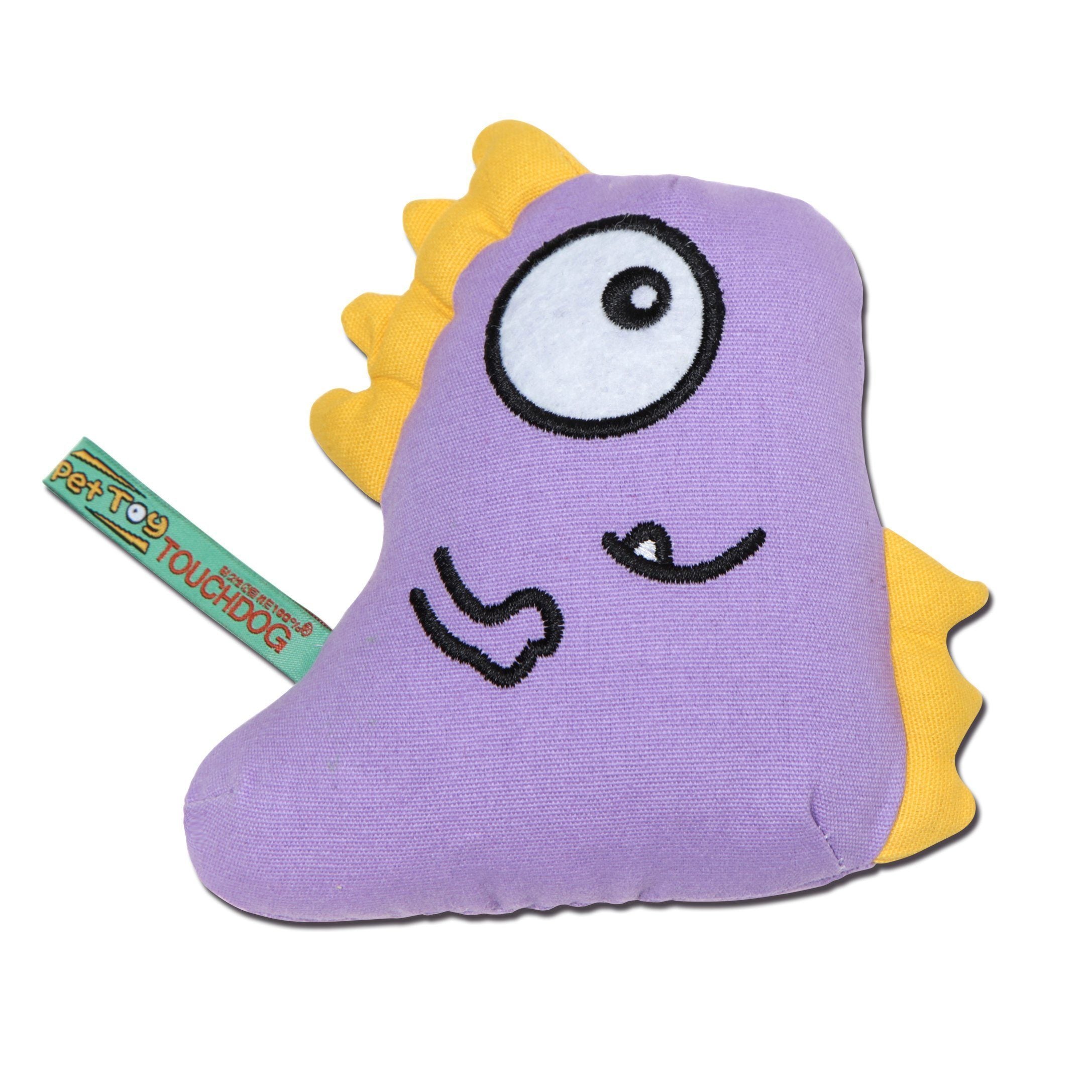 Touchdog Cartoon Monster Plush Dog Toy – Purple