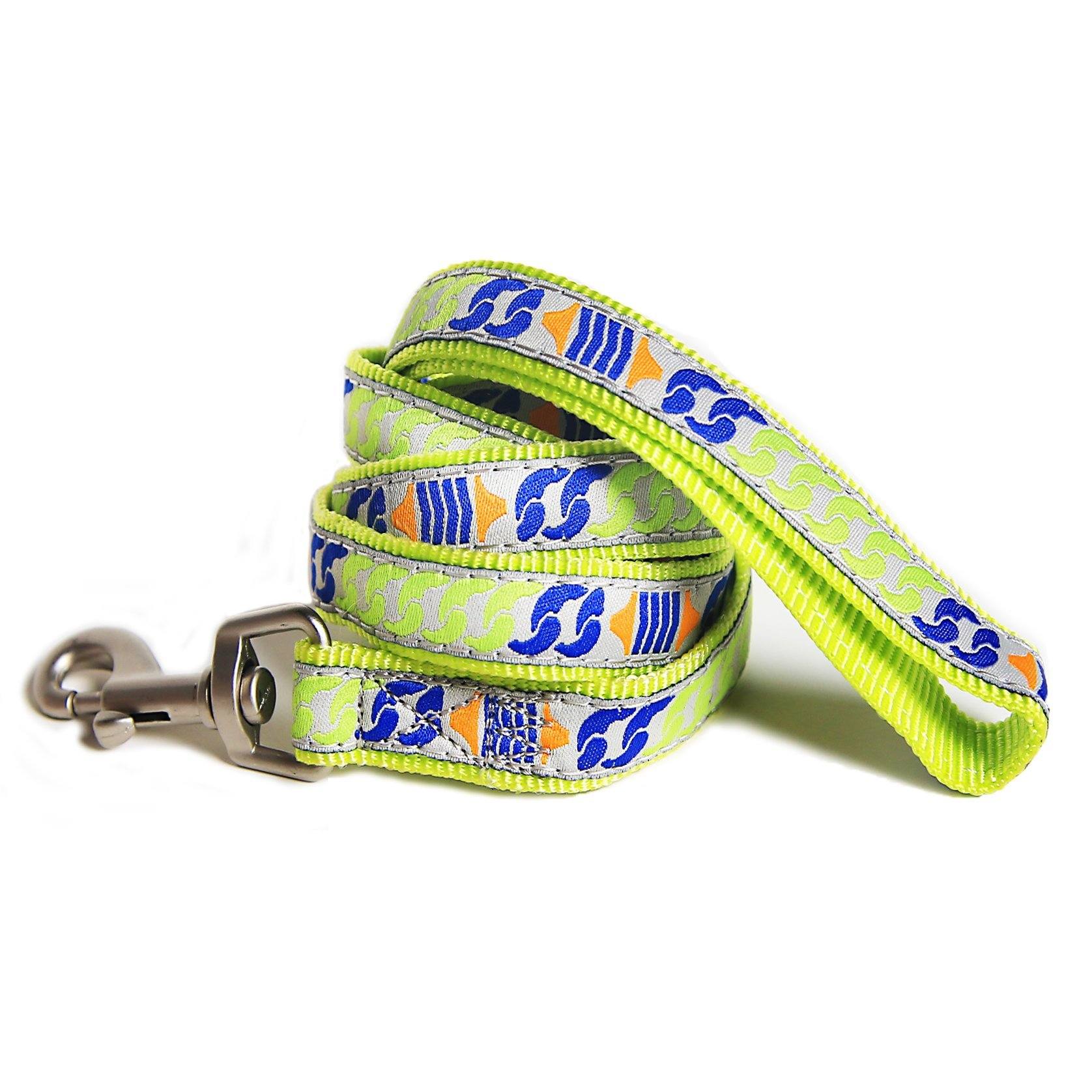 Chain Printed Tough Stitched Dog Harness and Leash