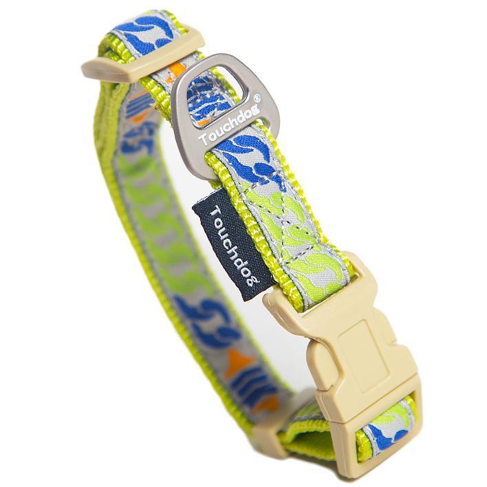 Chain Printed Tough Stitched Embroidered Collar and Leash