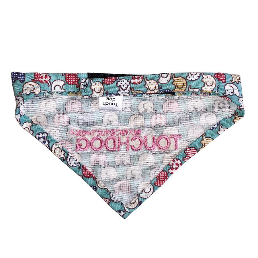 Touchdog Designer Hook-and-Loop Pet Bandana – Aqua
