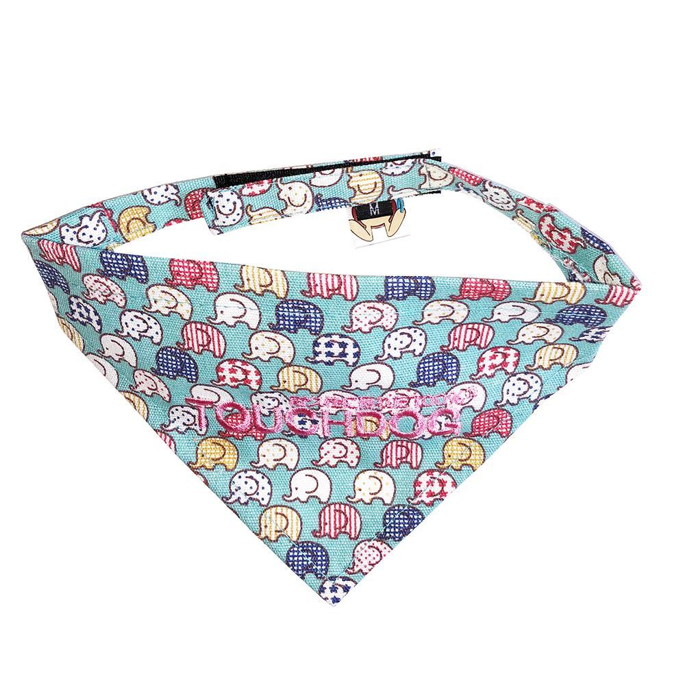 Touchdog Designer Hook-and-Loop Pet Bandana – Aqua