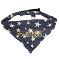Touchdog Designer Hook-and-Loop Pet Bandana – Blue