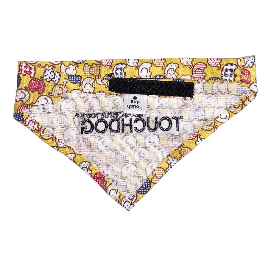 Touchdog Designer Hook-and-Loop Pet Bandana – Yellow