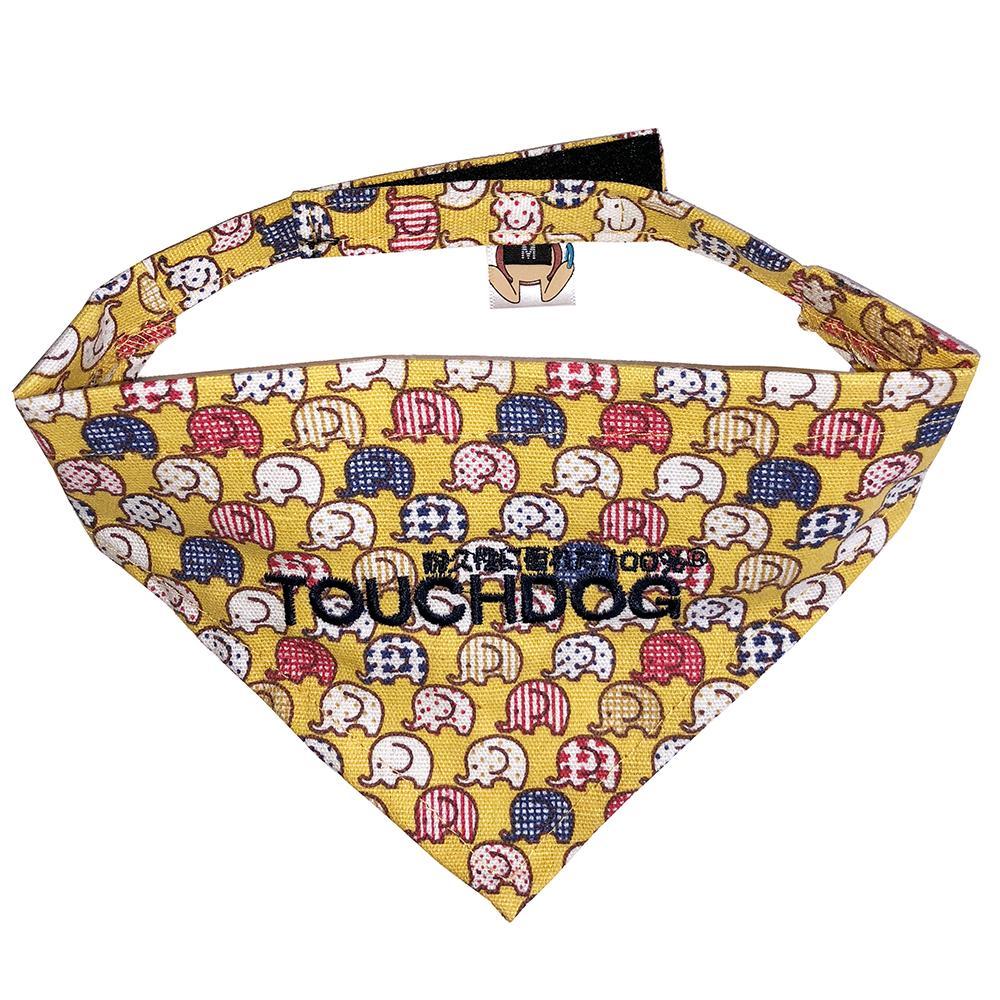 Touchdog Designer Hook-and-Loop Pet Bandana – Yellow