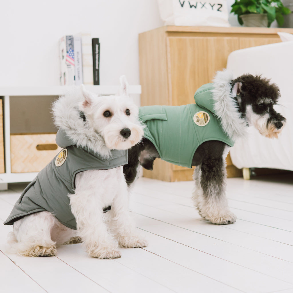 Eskimo-Swag Duck-Down Insulated Winter Dog Coat Parka