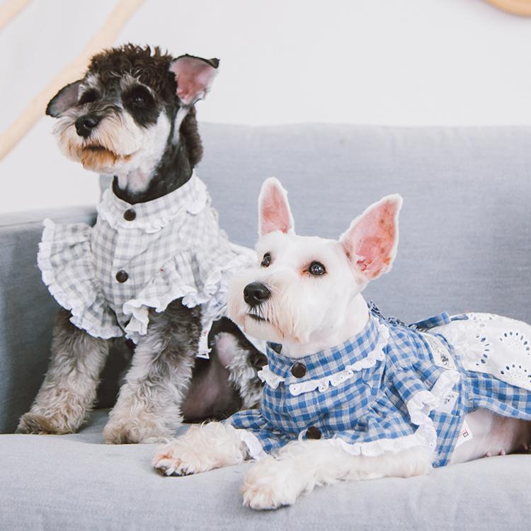 I Love Poochi Classical Plaid Fashion Designer Dog Dress