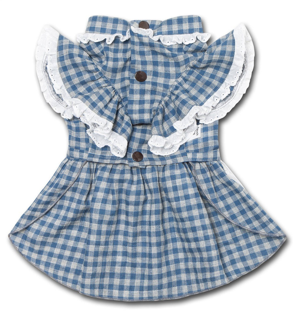I Love Poochi Classical Plaid Fashion Designer Dog Dress