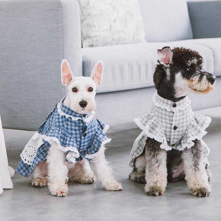 I Love Poochi Classical Plaid Fashion Designer Dog Dress