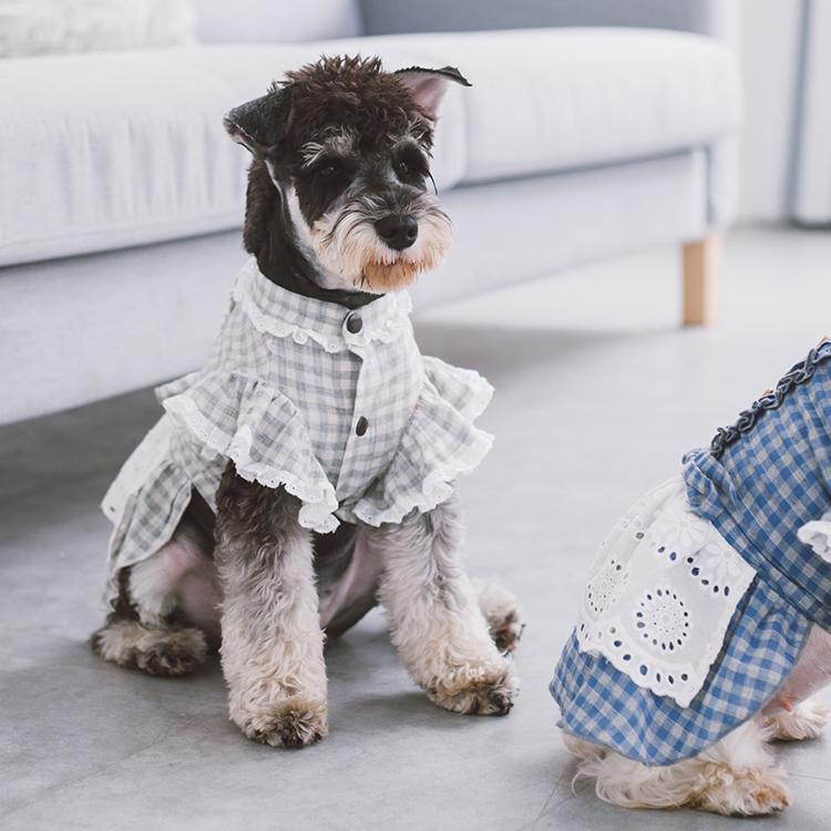 I Love Poochi Classical Plaid Fashion Designer Dog Dress