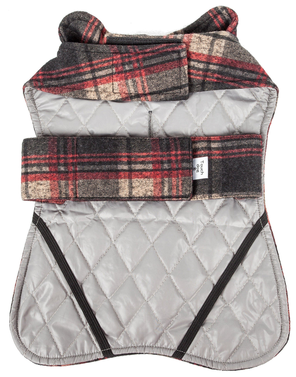 2-in-1 Tartan Plaid Dog Jacket and Matching Reversible Dog Mat