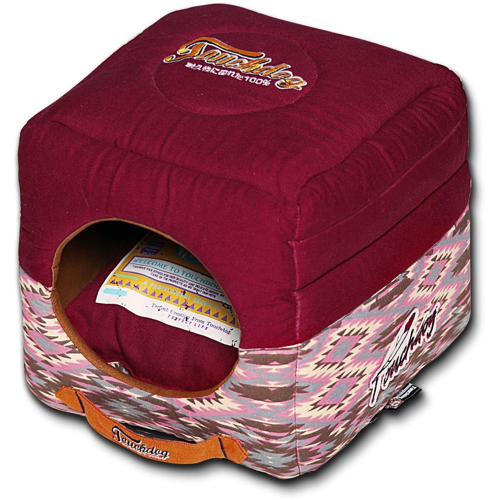 70s Vintage-Tribal 2-in-1 Collapsible Dog and Cat Bed – Multiple Colors